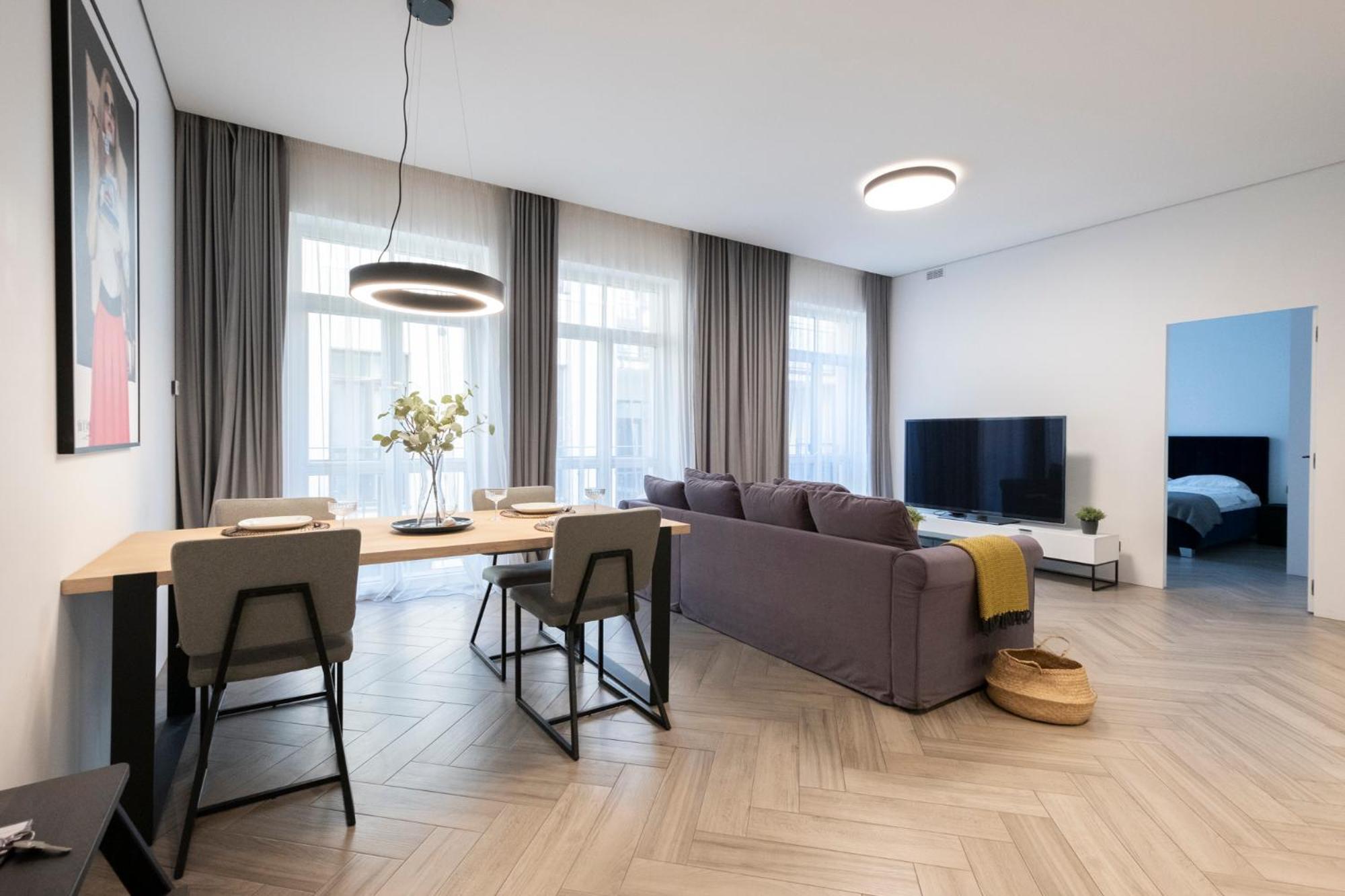 Cohost I Oldtown 60M2 Apt W-Garage Parking, Balcony & Self Check-In VNO Exteriör bild