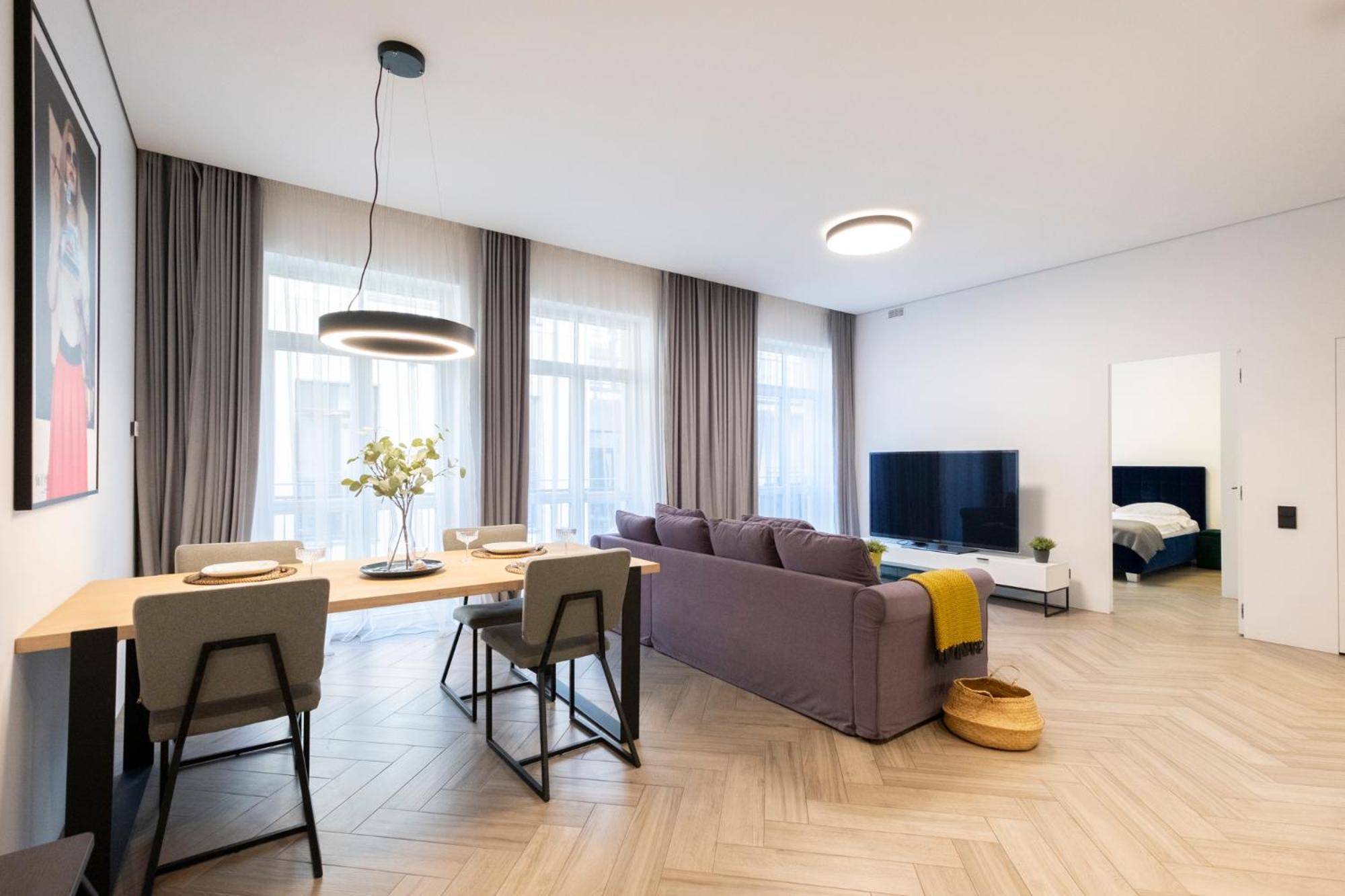 Cohost I Oldtown 60M2 Apt W-Garage Parking, Balcony & Self Check-In VNO Exteriör bild