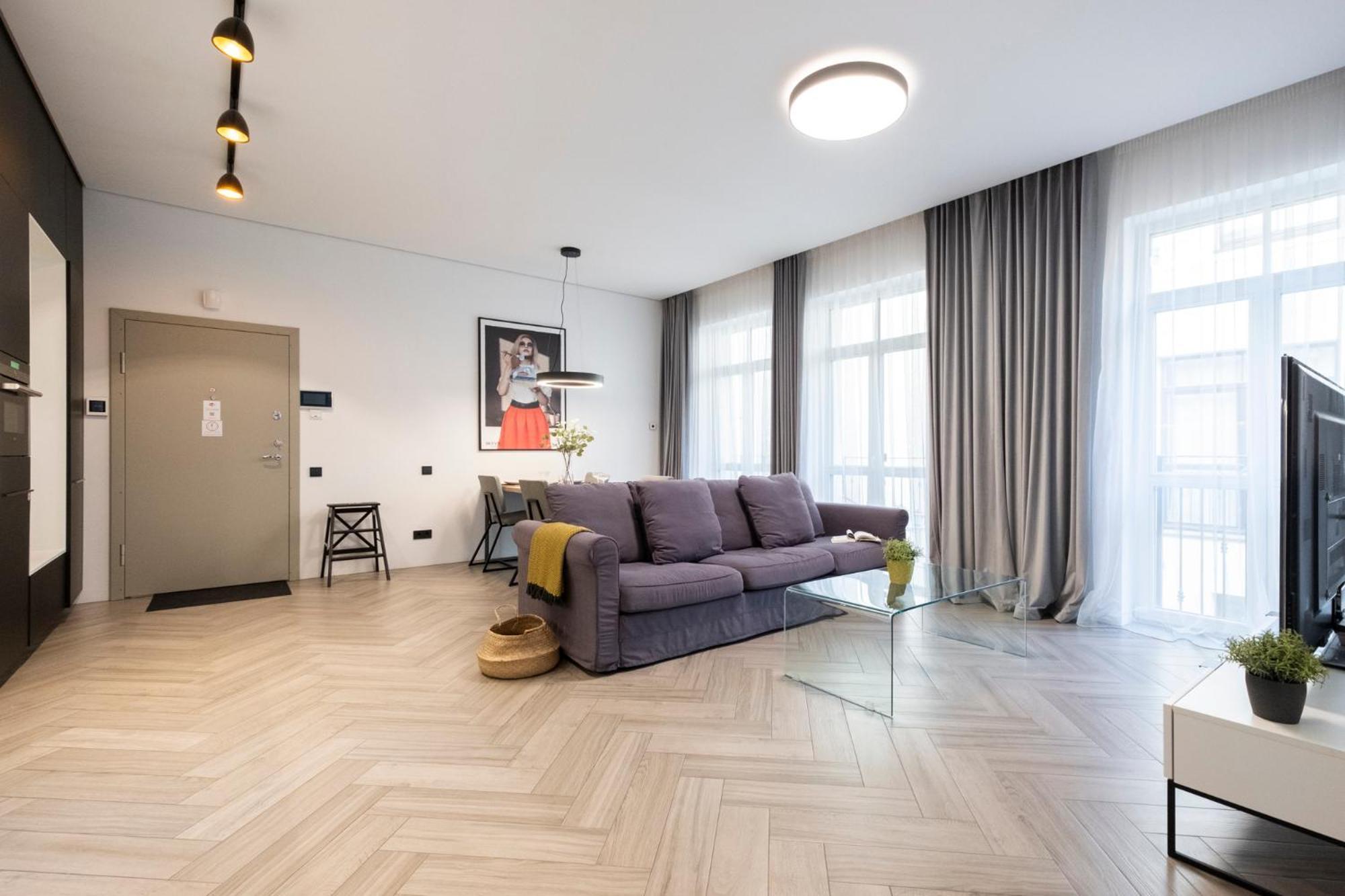 Cohost I Oldtown 60M2 Apt W-Garage Parking, Balcony & Self Check-In VNO Exteriör bild
